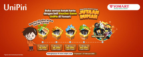 Bantu PinPin Buka Semua Kotak Harta di Yomart dan Menangkan Jutaan Rupiah!